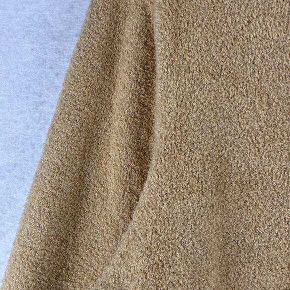 Apt9 Long Sleeve Turtleneck Sweater Womens Large Nylon Metallic Soft Camel Nubby - Picture 6 of 12